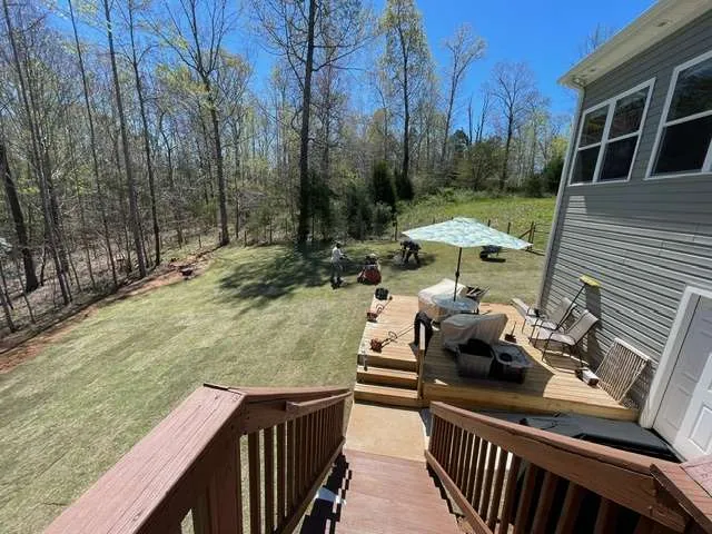 fresh sod being put down