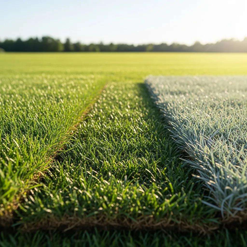 Different types of sod showcasing lush green grass suitable for Upstate South Carolina's climate, emphasizing options for residential lawns and landscaping.